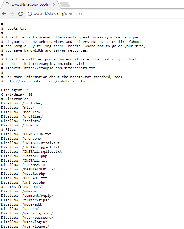 Exemple de fichier robots.txt