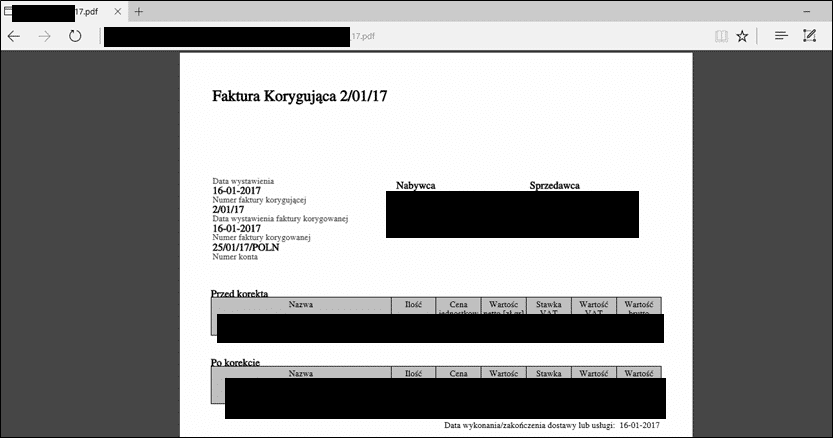enumeration of the invoice number at the end of the url