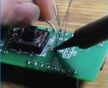 solder resistors 2x10k Ohm