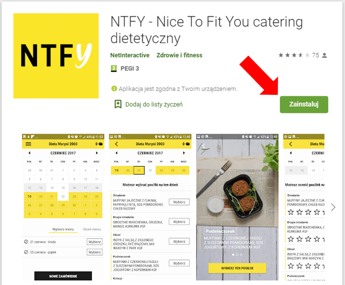 nice to fit you aplikacja mobilna