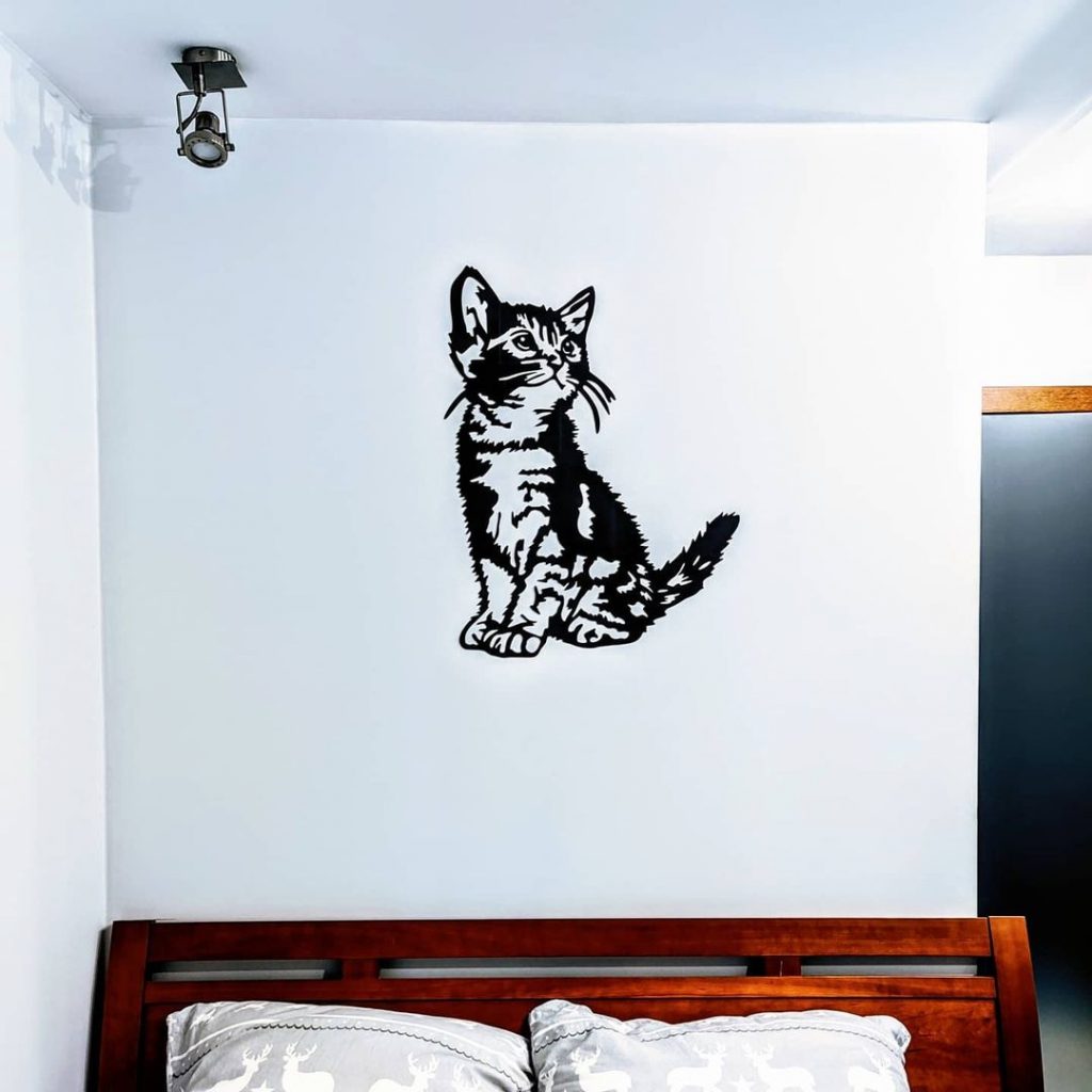 बिल्ली की दीवार कला