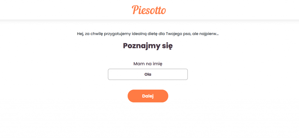 piesotto imię