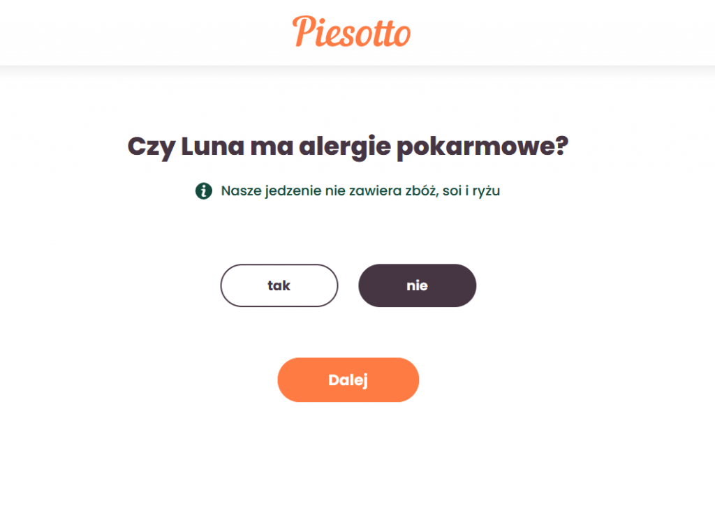 piesotto alergie